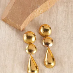StyleCast Gold-Plated Teardrop Shaped Drop Earrings-picture-30