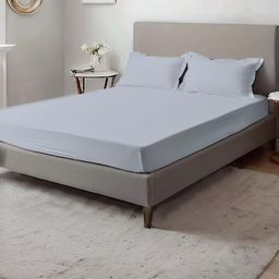 Home Prides Essenza 200 Grey Super King Pure Cotton Bedsheet Set 1.98 m x 1.83 m-image-35