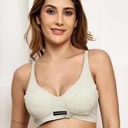 PrettyCat Green Non-Wired Nylon Workout Bra-image-29