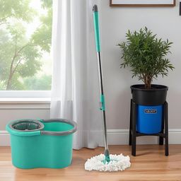 Kuber Industries Green & White Solid Plastic Bath Accessories Set-48