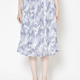 MINOS Printed Flared Midi Skirt-image-92