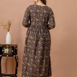 FASHION CLOUD Floral Printed Feeding Maternity Dress-picture-47