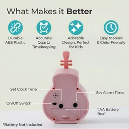 The Better Home Pink Alarm Clock image 3