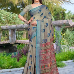 Anouk Rustic Ethnic Motifs Zari Sungudi Saree-30