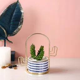 TAYHAA White 1 Pieces Succulent Artificial Plant With Pot-image-81