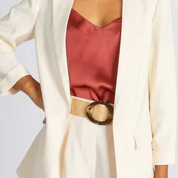 KIABI Notched Lapel Open-Front Regular-Fit Blazer image 2