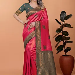 KALINI Red Art Silk Sarees-image-71