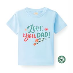 BLUSHES Kids Father's Day Theme Typography Printed Regular Fit Cotton T-shirt-34