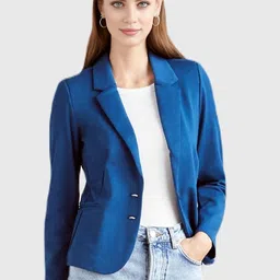 BAESD Notched Lapel Collar Single Breasted Blazer-image-34