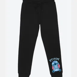 YK Disney Boys Graphic Printed Mid-Rise Joggers-image-9