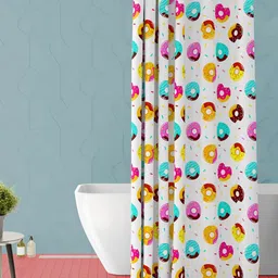 ArtzFolio White & Pink Printed Waterproof Shower Curtain-image-95