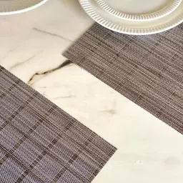 Mason Home Alluring Set of 6 Grey Textured Table Placemats image 2