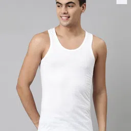 DIXCY JOSH Pack Of 2 Pure Cotton Basic Vests DSJ Fine White Vest RN-P2-picture-7