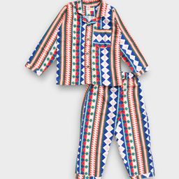 MYZUIE Kids Printed Pure Cotton Night suit-image-98