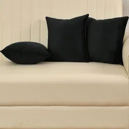Shadowkart Black 3 Pieces Square Cushion Covers-16