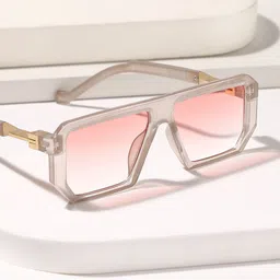 French Accent Men Rectangle Sunglasses with Polarised Lens-image-49