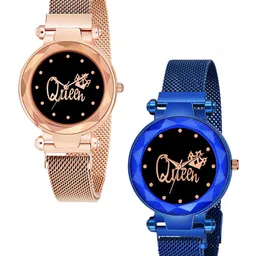 Miss Perfect Women Embellished Dial & Bracelet Style Straps Analogue Watch QW269-picture-45