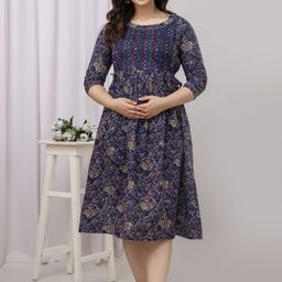 mad fury Print Maternity Maxi Dress-image-40