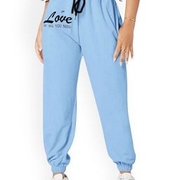 SAAHASAM Women Solid Printed Loose Fit Mid-Rise Joggers Trousers-image-96