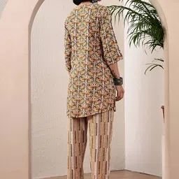 KEOSA Floral Printed Tunic & Trousers Co-Ords image 4