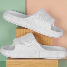 RIFOF Men White PU Flip Flops-image-94