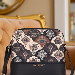 Nicoberry Printed PU Structured Sling Bag with Quilted-picture-10