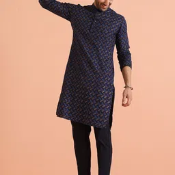 KISAH Men Printed Regular Kurta with Trousers-picture-17
