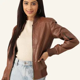 Leather Retail Women Biker Jacket-picture-45