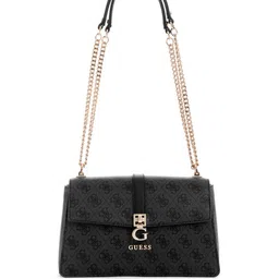 GUESS Printed PU Structured Shoulder Bag-17