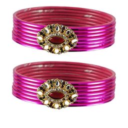 Vidhya Kangan Multi-Coloured Brass Bangles-image-21