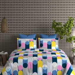 CHICERY White & Yellow Geometric AC Room Double Bed Comforter-image-66