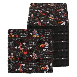 Kuber Industries Black & Red 6 Pieces Printed Chair Pads-3