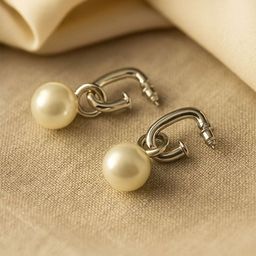 Jewelz Silver-Plated Pearls Beaded Korean Spherical Shaped Drop Earrings-image-10