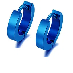 Teeragaj Unisex Stainless Steel Circular Shaped Hoop Earrings-picture-14
