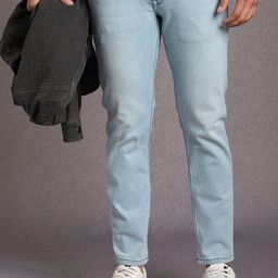Louis Philippe Jeans Men Slim Fit Mid-Rise Low Distress Heavy Fade Jeans-image-64