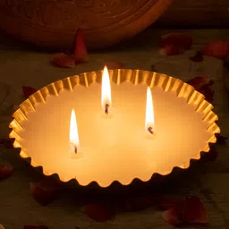 Craftlayout Gold-Toned & White 1 pieces Tea Light Candle-image-50