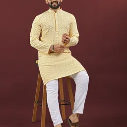 WELL TEX Men Abstract Printed Kurta image 3
