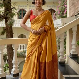 Suta Solid Border Multicolour Slub Saree-picture-51