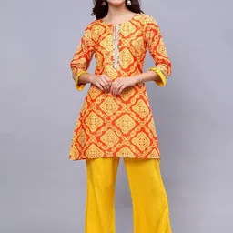 Frolic Rolic Embellished Printed Round Neck Tunic With Trouser-picture-5