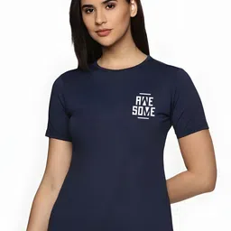 CORSICA Women Printed Monochrome Pockets T-shirt-image-60