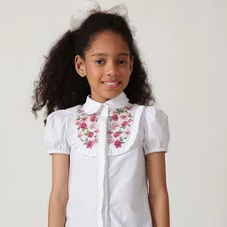 One Friday Floral Puff Sleeve Cotton Top-image-78