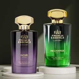 FRENCH ESSENCE Men Set Of 2 Recharge & Noir Long Lasting Eau De Parfum - 60 ml Each-6