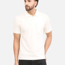 ALARM Men Solid Polo Collar Cotton T-shirt-image-29