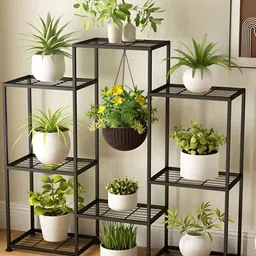 ecofynd Black Andy Shelf PlanterStand-image-38