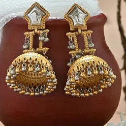 Fida Dome Shaped Jhumkas Earrings-38
