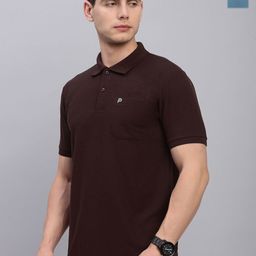 LUX PARKER Men Pack of 2 Solid Polo Collar Cotton Slim Fit T-shirts-image-100