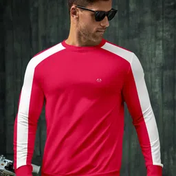 Triptee Men Colourblocked Round Neck Cotton Sweatshirt-picture-26