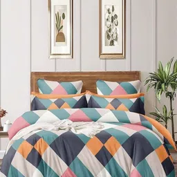 Crest Innovative Lives White & Pink Floral Microfiber Heavy Winter 400 GSM Double Bed Comforter-image-78