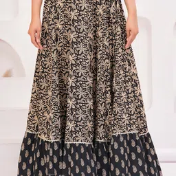 NYPA Printed Flared Maxi Skirt-picture-1
