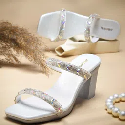 Anouk Women Ethnic Embellished Block Heels Sandals-18